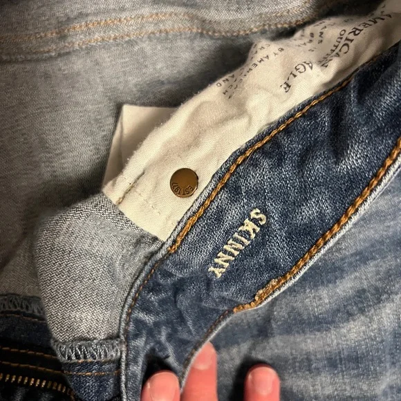 aeo ripped skinny jeans size 18 - Picture 3 of 4